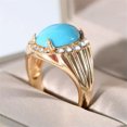 thumbnail image 4 of K-KED Vintage 925 Silver Turquoise Women Rings Wedding Party Delicate Jewelry Gifts Size 6-10-#7-9, 4 of 6