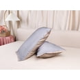 thumbnail image 5 of REGALWOVEN Pillow Cases Set of 2, Soft Satin Polyester Cooling Pillow Covers with Envelope Closure Khaki Gray Queen, 5 of 7
