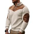 thumbnail image 3 of Ceisia Men's Casual Striped Half Button Round Neck Pullover with Pocket Daily Fashion Top Gift, 3 of 8