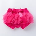 thumbnail image 3 of Girls Mesh Overlay Short with Double Lace and Bow for Kids Lightweight Comfort Everyday Wear Category, 3 of 3