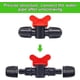 thumbnail image 2 of 10 Pieces Irrigation Switch Valve, Irrigation Pipe Valve Switch, PE Plastic Garden Tap, Double Male Barbed Tap, for Garden Lawn Irrigation, for 16mm, 2 of 5