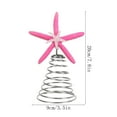 thumbnail image 4 of Fwttom Christmas Tree Topper, Christmas Star Tree Toppers, Five Point Star Shape Christmas Decorations, 9 Inches Resin Christmas Tree Star for Christmas Tree Toppers, Pink, 4 of 6