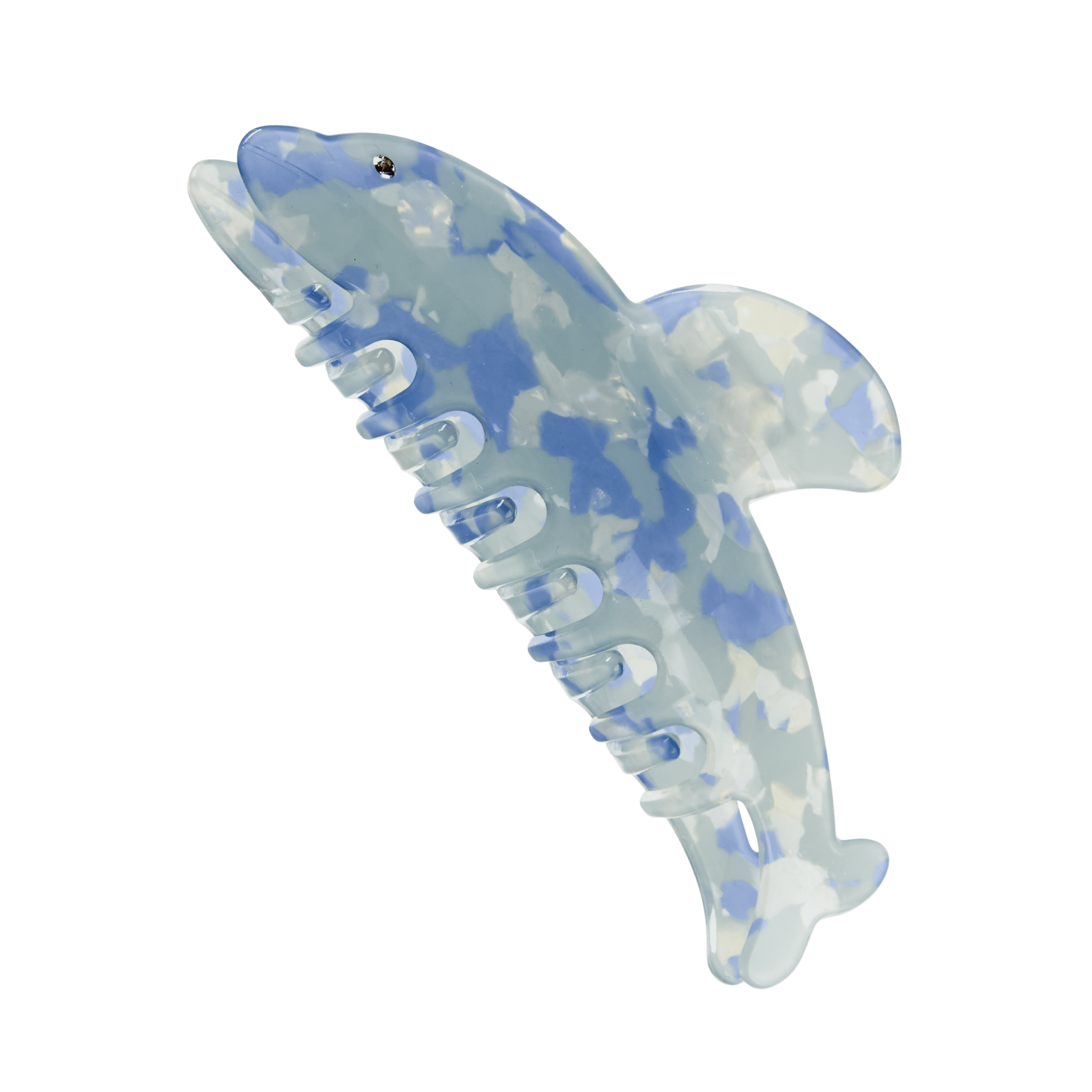 Scunci by Conair Dolphin Claw Clip, Tie-Dye Blue, All Hair Types, 1 Count