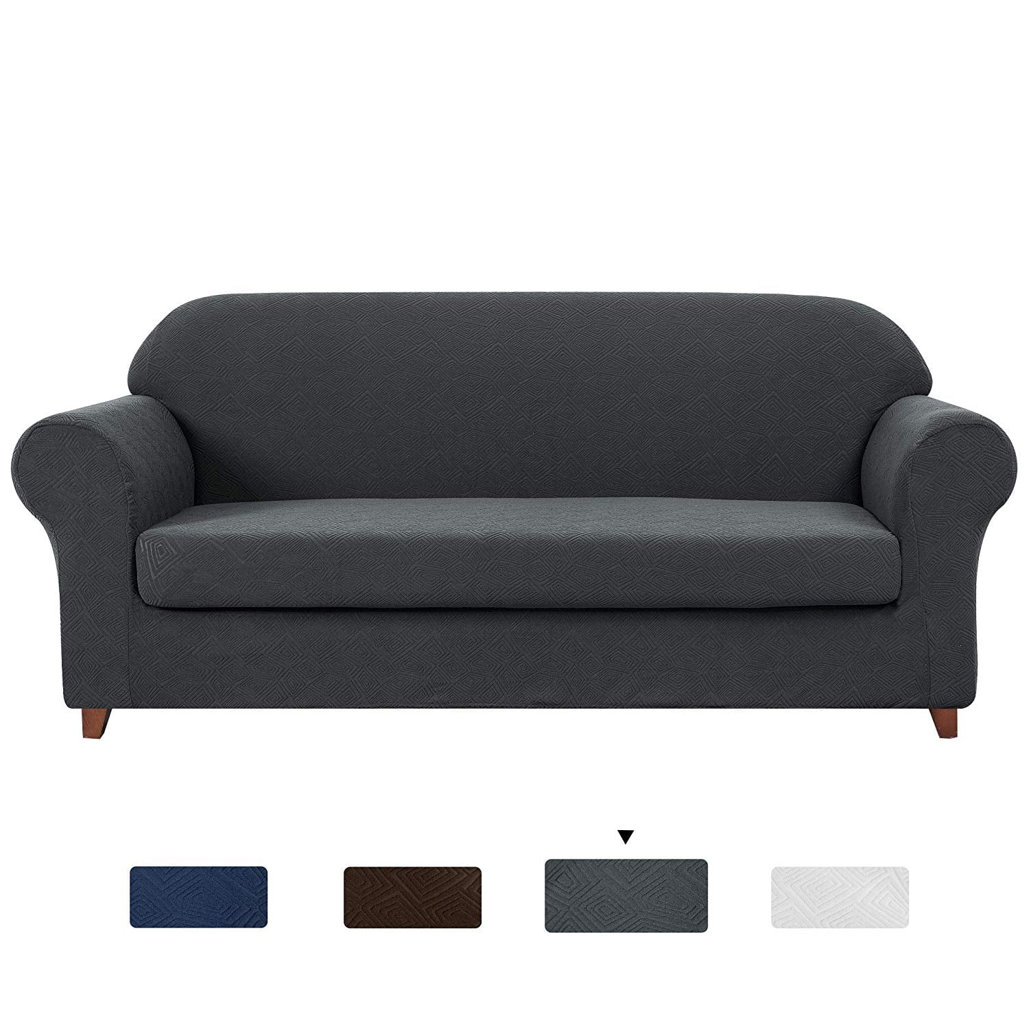 Subrtex 2Piece Geometric Printed Stretch Fabric Sofa Slipcovers for