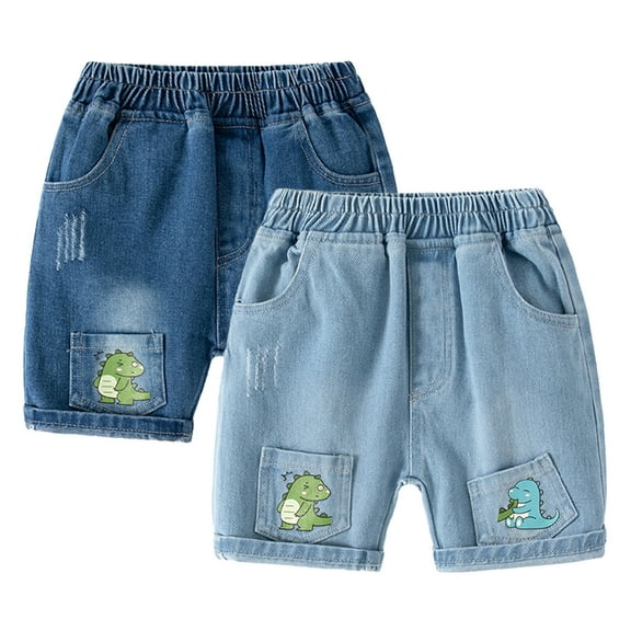YTDSCS Baby Boys Denim Shorts for Kids Summer Straight Jeans Shorts Toddler Summer Casual Short with Pocket for Boys 1-7 Years