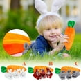thumbnail image 2 of Taotanxi Easter Bunny Stuffed Animal Hide-And-Seek Three Bunnies In Carrot Pouch Easter Bunny Plush Hidden Bunny Rabbit Doll Zip Up Carrot Bunny Purse Easter Toy for Kids, 2 of 5