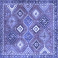 thumbnail image 1 of Ahgly Company Machine Washable Indoor Square Persian Blue Traditional Area Rugs, 3' Square, 1 of 4