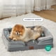 thumbnail image 4 of Bedsure Cama ortopédica para perros – Sofá cama para perros pequeños, cama de espuma de apoyo para mascotas con funda extraíble lavable, forro impermeable y sofá inferior antideslizante, gris, 4 of 5