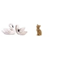 thumbnail image 1 of Figura de cisne, estatua de resina, decoración, figura de gato, escultura de escritorio para estante, diseño minimalista creativo y realista, ideal pa, 1 of 8