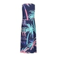 thumbnail image 5 of BangWanChi Summer Dresses for Women New Women's Sleeveless Cotton and Linen Round Neck Printed Long Dress, 5 of 5