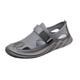 thumbnail image 2 of AUDeals Men's Sport Sandals, Closed Toe Hiking Shoes with Lightweight Breathable Comfort for Outdoor Walking (Grey, 8.5), 2 of 7