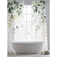 thumbnail image 4 of Eucalyptus Leaf Sheer Curtains 96 Inch Length 2 Panels Set, Weeping Green Botanical Summer Voile Window Treatment Semi Sheer Long Curtains Drapes for Bedroom/Living Room/Kitchen 52"x96"x2, 4 of 7