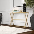 thumbnail image 6 of Evelyn&Zoe Sabrina 45" Wide Rectangular Console Table, Brass, 6 of 7