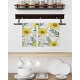 thumbnail image 3 of Yellow Daisy Kitchen Dish Towels for Drying Dishes Set of 4, Farmhouse Country Flower Leaf Plant Wood Grain Waffle Weave Microfiber Hand Tea Bathroom Towels Quick Dry & Absorbent Towel 15.7x23.6, 3 of 7