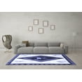 thumbnail image 3 of Ahgly Company Indoor Round Persian Blue Traditional Area Rugs, 5' Round, 3 of 4