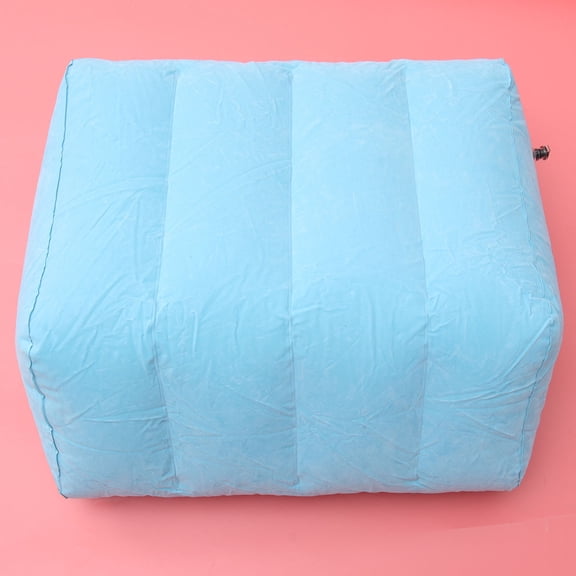 ULTNICE 1Pc Inflatable Leg Pillow Portable Blue PVC Lightweight Leg Rest Raiser Support Pillow for Home Use