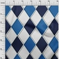 thumbnail image 3 of oneOone Polyester Spandex Blue Fabric Argyle Craft Projects Decor Fabric Printed By The Yard 56 Inch Wide, 3 of 4
