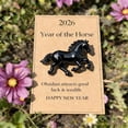 thumbnail image 5 of Little Horse Pocket Hug, Lucky Crystal Horse A Symbol of Strength New Beginnings 2026, A Pocket Hug for Horses, Horses Themed Pocket Hug Acrylic Figurine with Card, New Year Gifts, 5 of 6