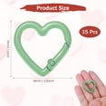 thumbnail image 3 of Uxcell Heart Shaped Hook Clip [15 Pack] - Keychain Clip Spring Snap Hook [Light Green/Aluminum Alloy], 3 of 6