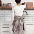 thumbnail image 5 of Contemporary Home Living Unisex Adult Cotton Kitchen Apron - 32" - London Gray, 5 of 5
