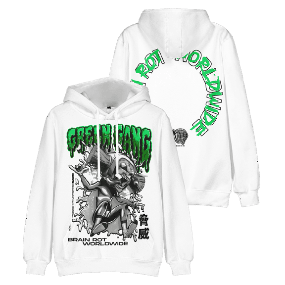 The Boys Merch Green Gang Brush Head Hoodie Fashion Unisex Long Sleeve Pullover Graphic Tops