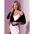 thumbnail image 2 of Chal de Piel Sintética para Mujer de Estilo 20s Estola Nupcial de Invierno Negro S, 2 of 5