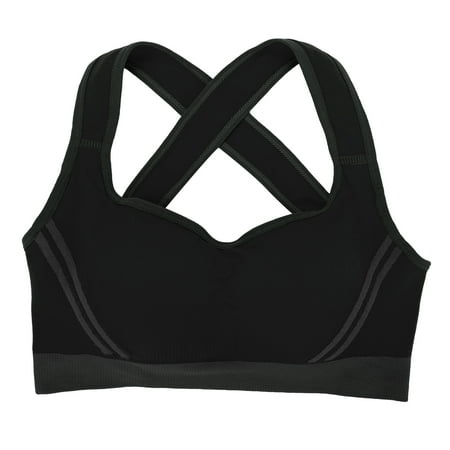 

Women s Medium Support Cross Back Wirefree Removable Cups Yoga Sport Bra Crossed Shoulder For Running Cycling Boxing Bowling