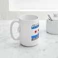 thumbnail image 5 of CafePress - Chicago Outline 5 FLAG Mugs - 15 oz Ceramic Large White Novelty Mug, 5 of 6