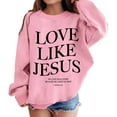 thumbnail image 1 of MIASHUI Girls Sweatshirt Tops Graphic Prints Crewneck Long Sleeve Pullover,Pink,8-9 Years, 1 of 5