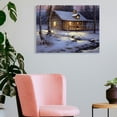 thumbnail image 3 of Fenyluxe Snowy Cabin Canvas Print Wall Decor Modern Art Ready To Hang Home Decoration 16x12in, 3 of 6