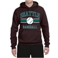 thumbnail image 2 of Wild Bobby City of Seattle Baseball Fantasy Fan Sports Unisex Hoodie Sweatshirt, Brown, X-Large, 2 of 6