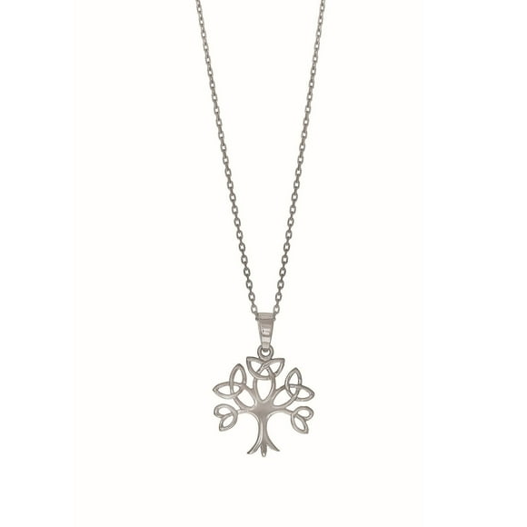 Sterling Silver Tree Of Life Pendant Womens Necklace, 18"