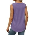 thumbnail image 2 of Aricy 3 pack Women Scoop Neck Tank Tops Plus Size Summer Sleeveless Tops Loose Fit Solid Color Casual Basic Vests Athletic Sport T-Shirt Tunic Blouse, 2 of 5