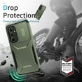 thumbnail image 4 of for Samsung Galaxy A54 5G Rugged Case with Camera Lens Sliding Cover, Heavy Duty PC Protective Shockproof Cover with Slide Camera Cover Upgraded Drop Resistant Case for Galaxy A54 5G, Darkgreen, 4 of 7