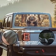 thumbnail image 3 of POLERO Grizzly Bear Pattern Vinyl Truck Rear Window Decal, 66.9 x 22.4 Inch Quick Install Perforated Pickup Car Window Stickers for Most Pickup Trucks, 3 of 8