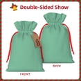 thumbnail image 4 of Linen Bundle Pocket Gift Bag Drawstring Opening And Closing Method For Christmas Birthday Anniversary As A Gift Packaging Medium Sage Green, 4 of 8