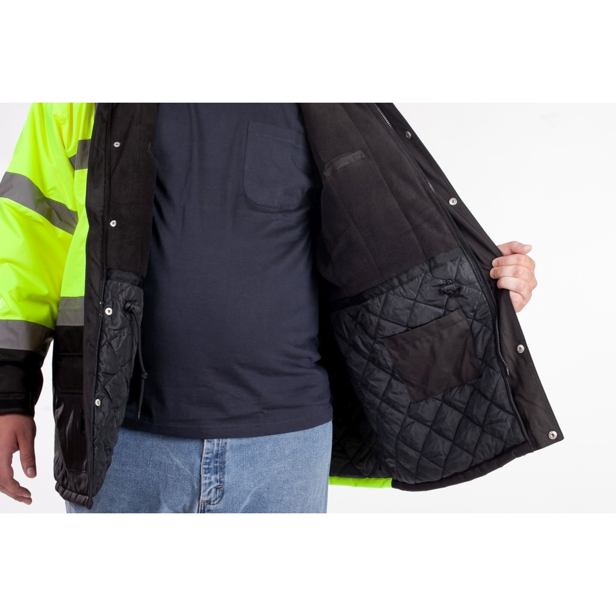 Utility Pro UHV1004 Nylon Quilted Lining High-Vis Contractor Parka 