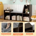 thumbnail image 3 of Hironpal Kids Bookshelf with Reading Nook,5-Cubby Nursery Bookcase with Seat Cushion Wooden Toy Storage Organizer Corner Bench with Bookrack for Playroom,Bedroom,Living Room,Entryway, 3 of 7