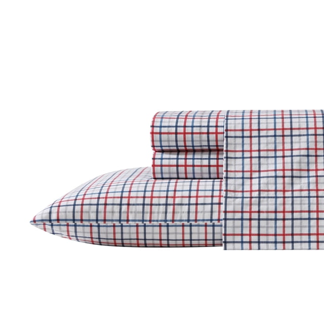 Juego de sábanas Nautica Cotton Percale Crisp & Cool Queen Red