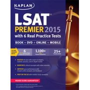Kaplan LSAT Premier 2015 with 6 Real Practice Tests: Book + DVD + Online + Mobile (Kaplan Test Prep) [Paperback - Used]