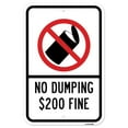 thumbnail image 1 of SignMission A-1218-25097 12 x 18 in. Aluminum Sign - No Dumping 200 Fine, 1 of 1