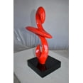 thumbnail image 5 of Modern Art Red Abstract Sculpture Made of Resin on A Base Size: 10" x 8" x 19"H, 5 of 11
