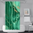 thumbnail image 2 of Teal Green Shower Curtain Marble Abstract Modern Waterproof Fabric Ideal for RV or Home Stall Set with Hooks Add a Splash of Color to Your Bathroom (72"x84), 2 of 2