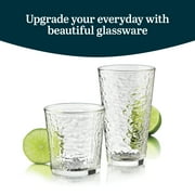 Libbey Yucatan Textured Tumbler & Rocks Drinking Glasses Set of 16