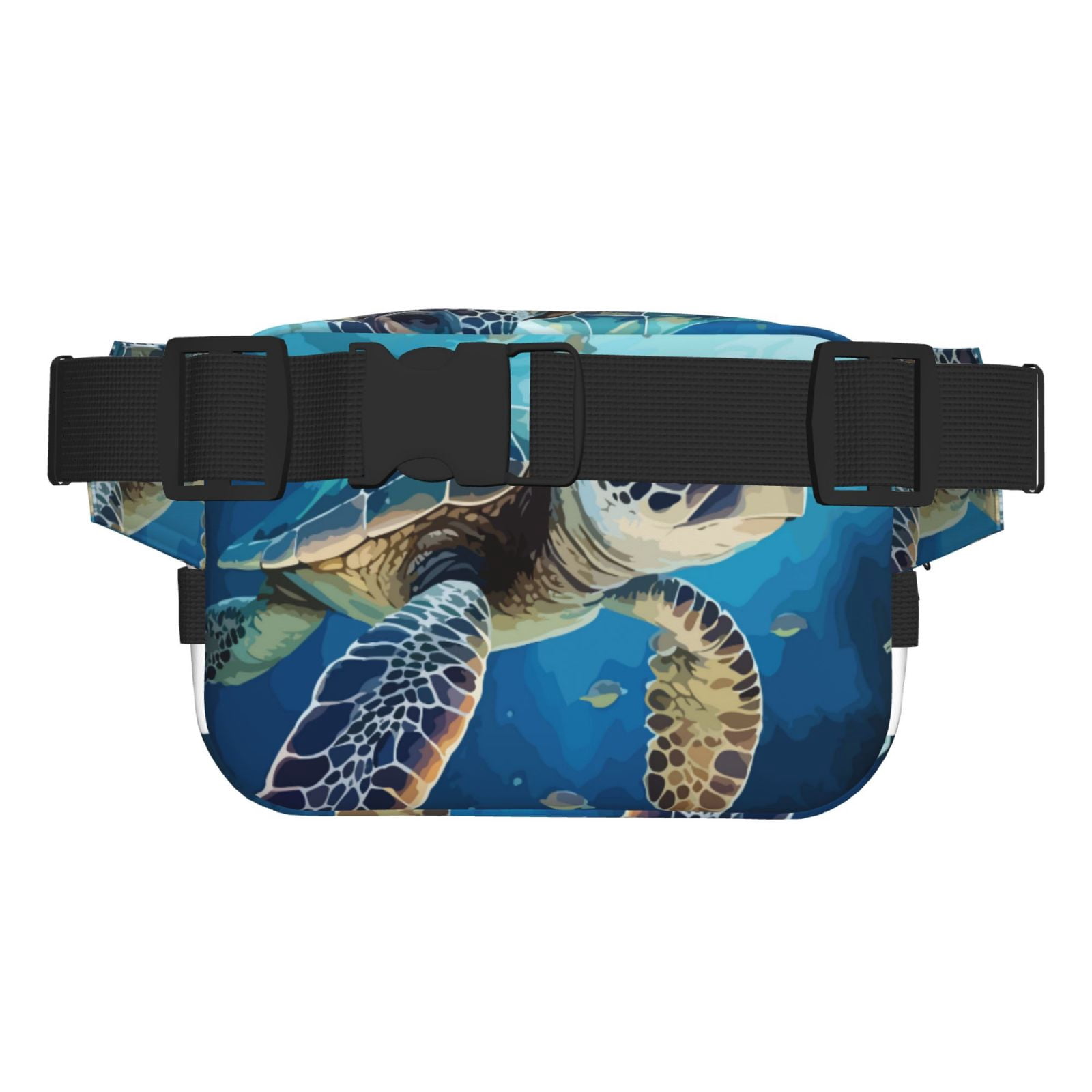 Hirioo Watercolor Turtle for Double Layer Waist Bag Adjustable Fanny Pack For Travel Running Hiking