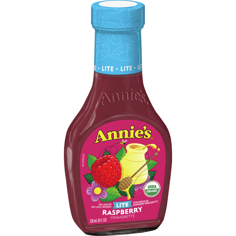 Annie's Lite Raspberry Vinaigrette Salad Dressing, Certified Organic, 8 fl oz