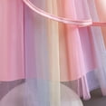 thumbnail image 5 of FYDUU Girls Puffy Pageant Rainbow Tulle Princess Dresses Tiered Birthday Party Tutu Gown With Long Train Formal Performances Dresses 7-8 Years, 5 of 7