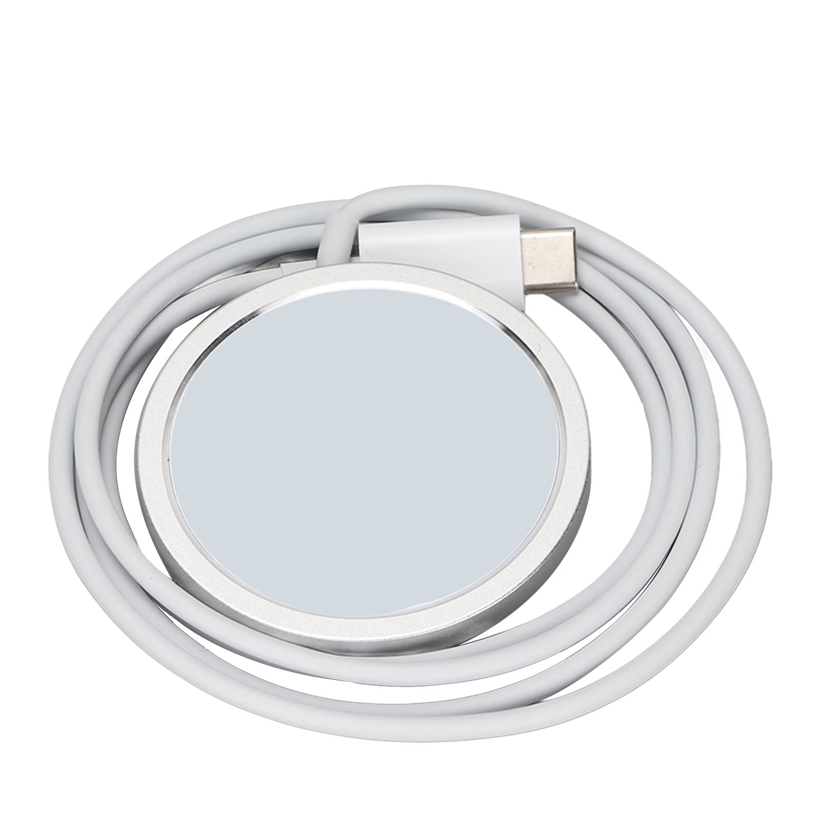Magnetic Charger, Magnetic Wireless Charger Overheating Protections Multiple Protections USB  For Office White