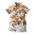 thumbnail image 1 of Conjunto de ropa JunNeng para bebés de 3 a 4 años, color beige hawaiano, 1 of 6