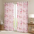 thumbnail image 2 of Manfei Pink Hat Air Balloon Black Out Curtains,Fairy Tale Castle Curtains Pack of 2 (42x63 Each),Western Cowgirl Horse Bedroom Curtains For Princess,Super Cozy Room Decor, 2 of 6